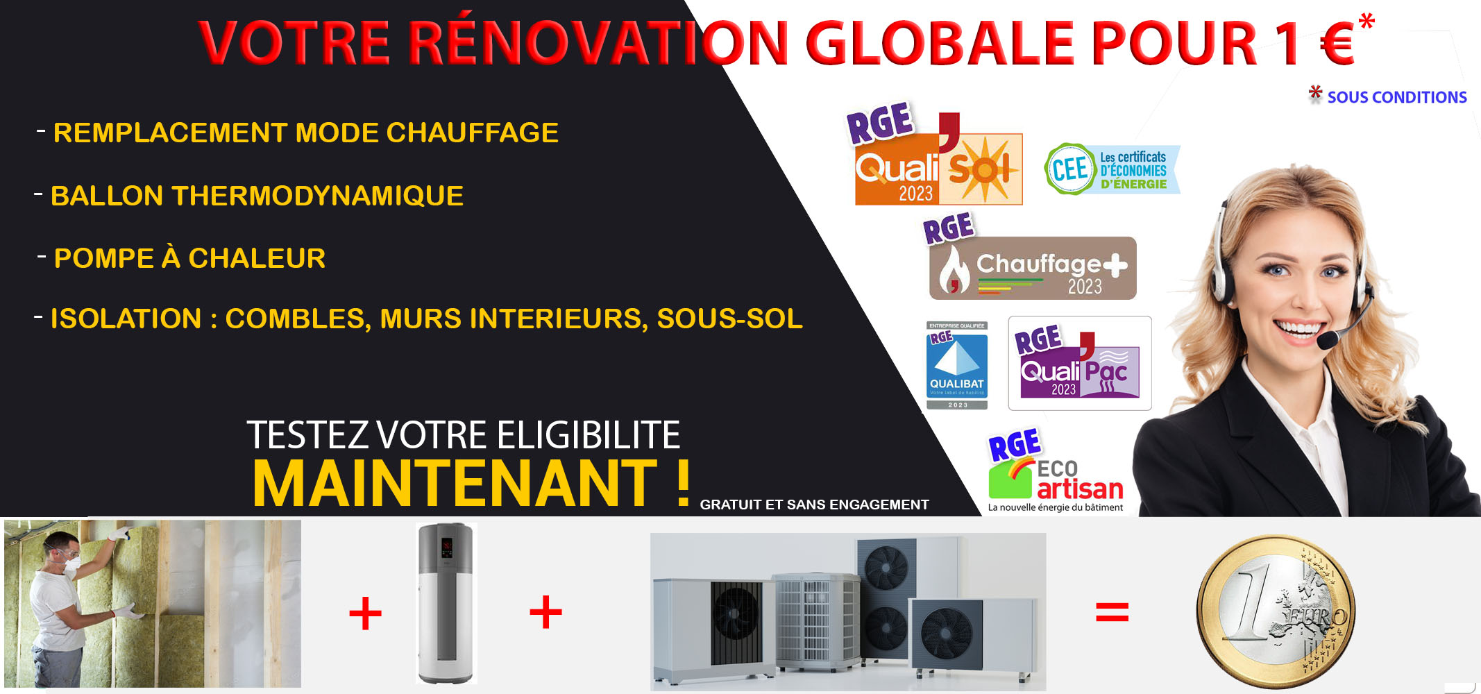 Isolation des combles 1 euro Andelu 78770